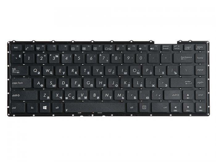 Keyboard / Клавиатура для ноутбука Asus F401 F401A F401U X401 X401A X401U черная без рамки гор. Enter ZeepDeep