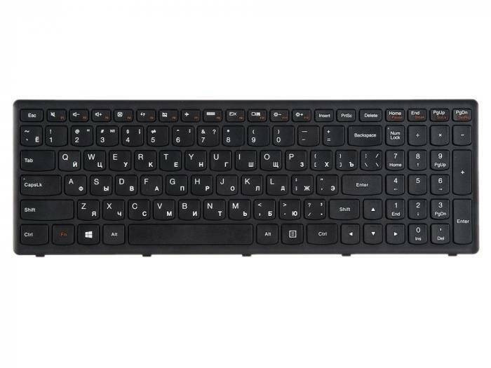 Клавиатура для ноутбука Lenovo IdeaPad Flex 15 G500S G505A G505G G505S S500 S510 S510p Z510 черная с рамкой гор. Enter ZeepDeep