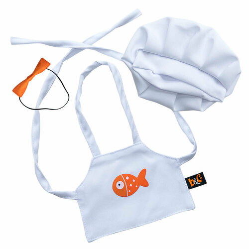 BUDIBASA Одежда для кота Басика - Комплект одежды Шеф-повар 19 см 1000₽