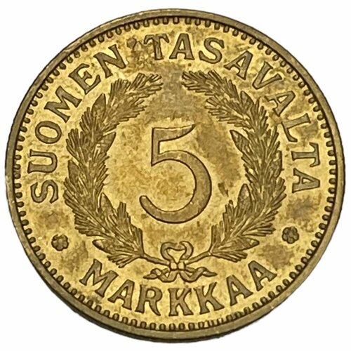Финляндия 5 марок 1938 г. (S)