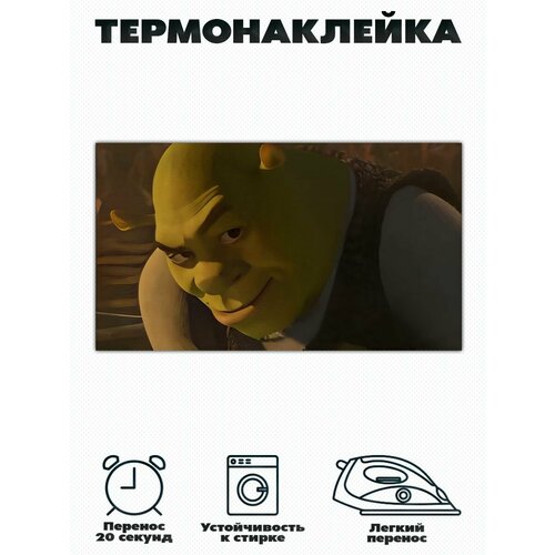 Термонаклейка на одежду мем реакция Шрека