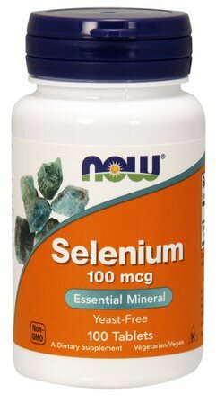 NOW Foods Selenium 100 mcg (100 таблеток) минерал селен (из L-селенометионина)