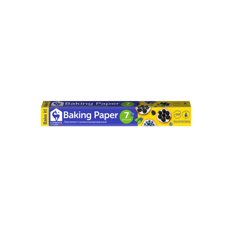 Пергамент для выпечки Lomberta Baking Paper 7 м Силиконизированный 1 шт