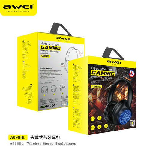 Беспроводные накладные наушники Awei A998BL 3500₽