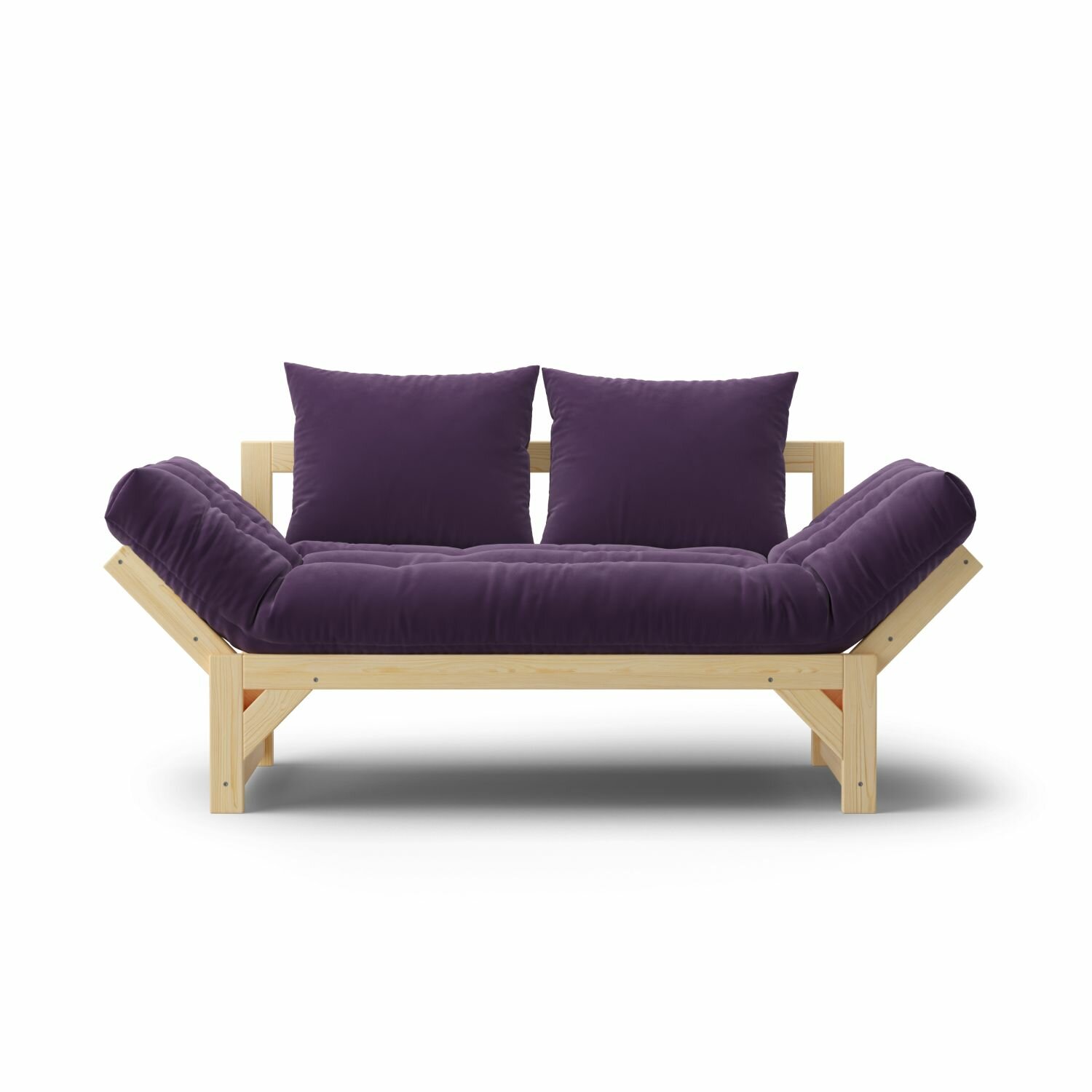 фото Диван-кровать раскладной Salotti ЕВРОПА-2 велюр Velutto 25, фиолетовый