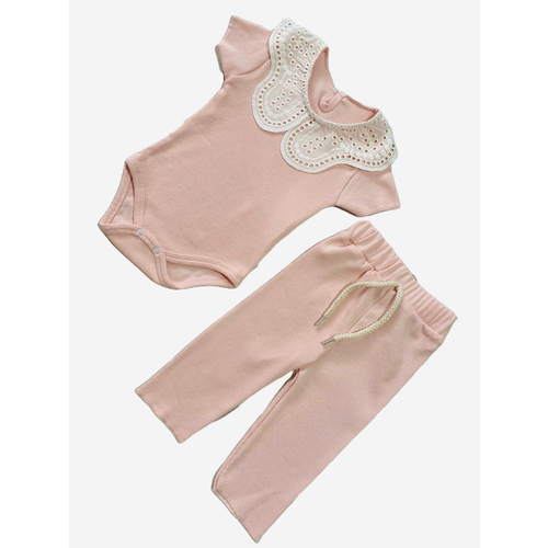 Комплект одежды By Murat Baby, размер 6 мес, пыльная роза, розовый комплект одежды by murat baby размер 6 9 мес красный