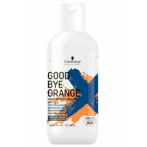 Schwarzkopf Professional Шампунь для волос нейтрализующий бессульфатный Goodbye Orange 300мл schwarzkopf goodbye orange нейтрализующий шампунь 1000 мл