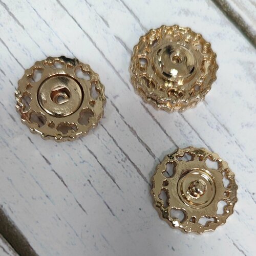 Кнопка пришивная металл 25мм. золото