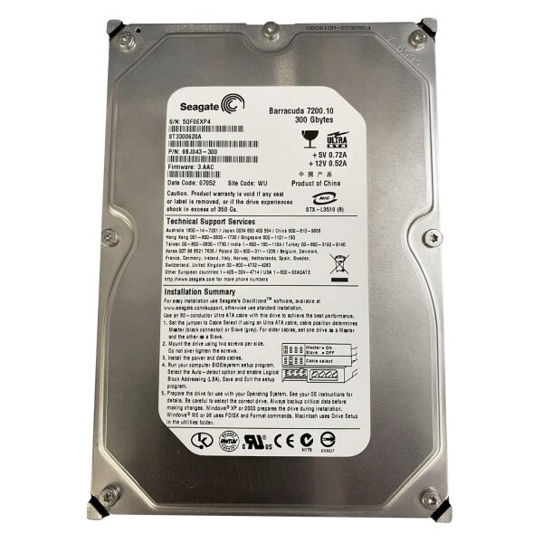 Жесткий диск Seagate ST3300620A 300Gb 7200 IDE 3.5" HDD