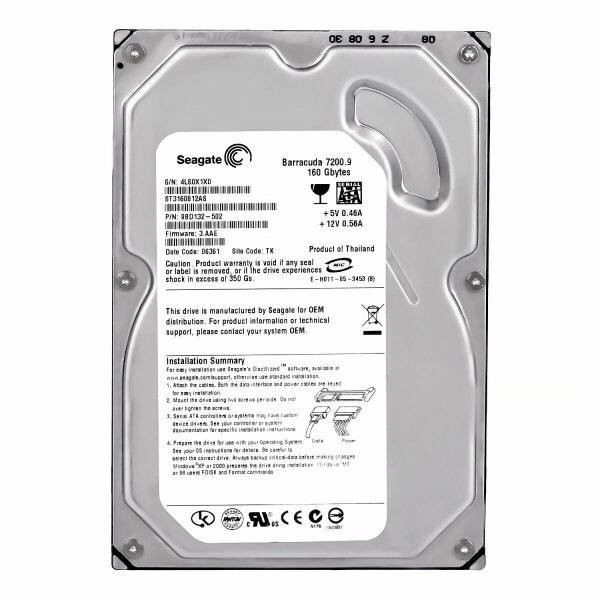 Жесткий диск Seagate ST3160812AS 160Gb SATAII 3,5" HDD