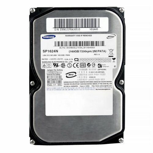 Жесткий Диск Samsung SP1624N 160Gb IDE 35 HDD 5960₽