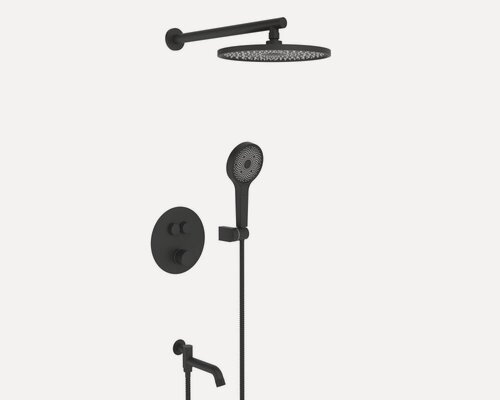 Изображение товара Душевая система с термостатом скрытого монтажа Vieir V25005-3C черный