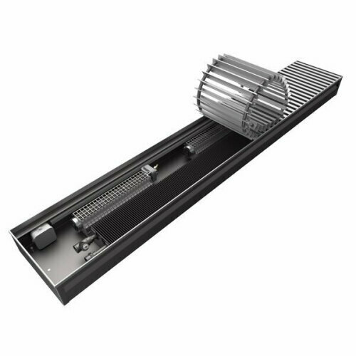 Внутрипольный конвектор КЗТО Бриз В 260х120х2000 решетка цвет Алюминий с серыми втулками 51454₽