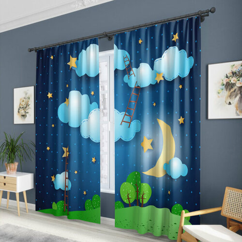 Decorito Комплект штор 145х260см-2шт, диз. 063, габардин, п/э 100%