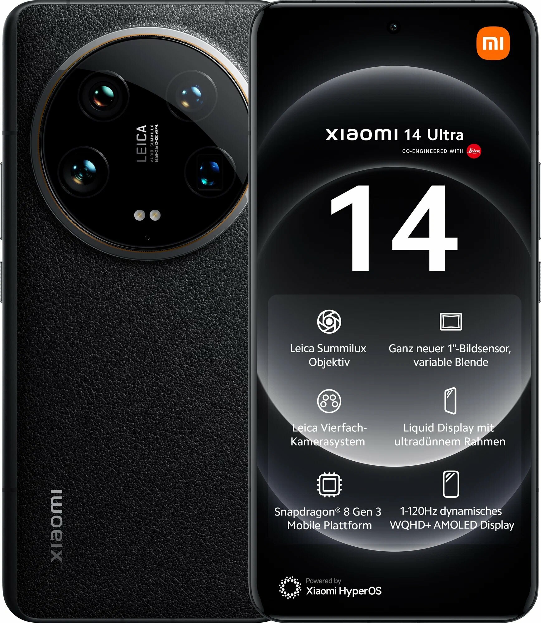 Смартфон Xiaomi 14 Ultra 16/512 ГБ Global, Dual nano SIM, черный ...