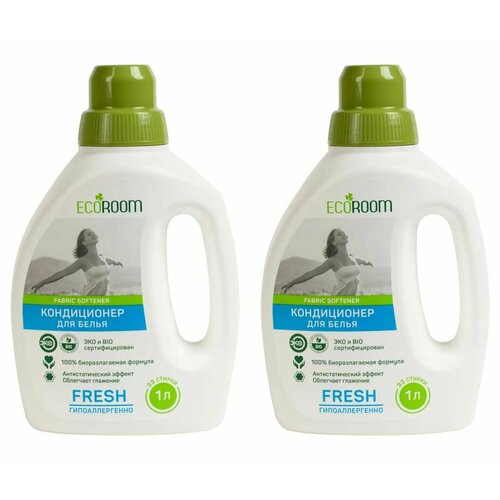 ECOROOM Кондиционер для белья Fresh 1 л 2 шт 1204₽