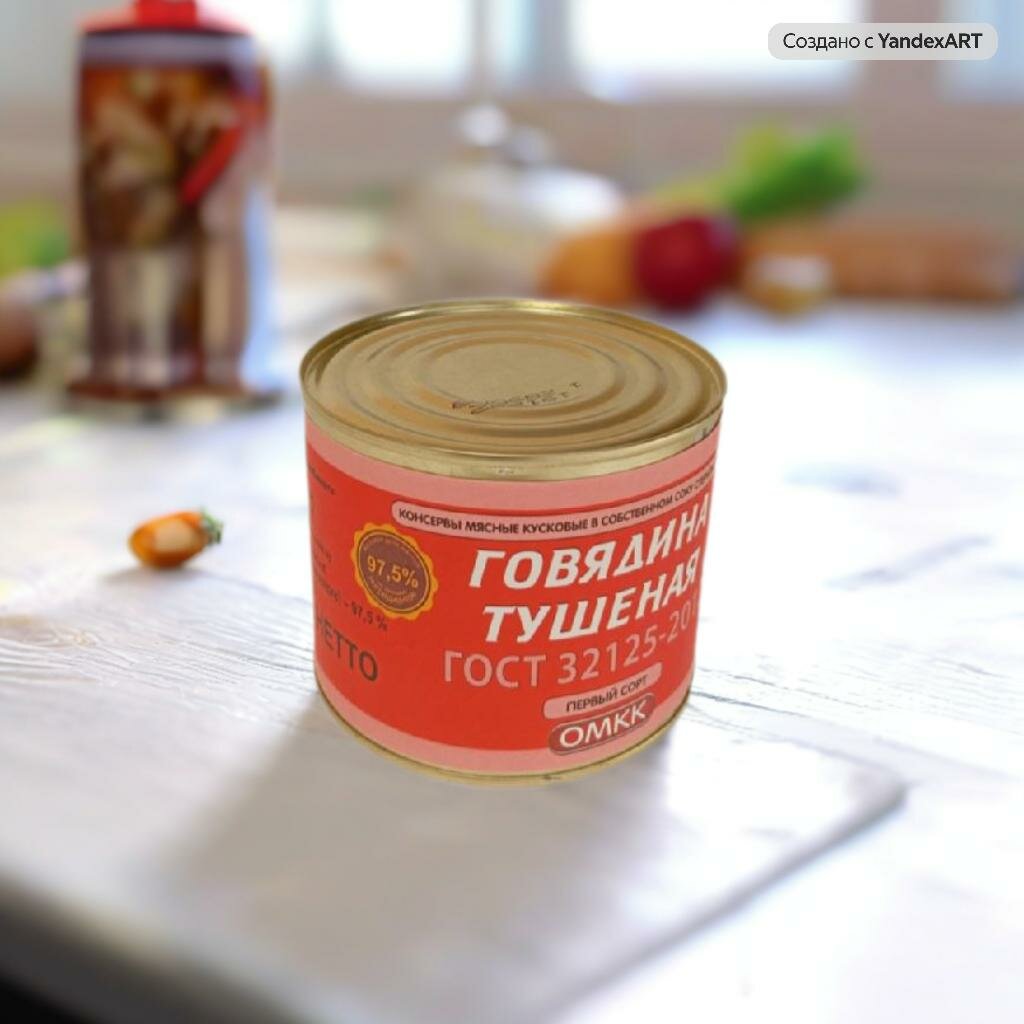 Говядина ОМКК Первый сорт тушеная 525г - фото №8
