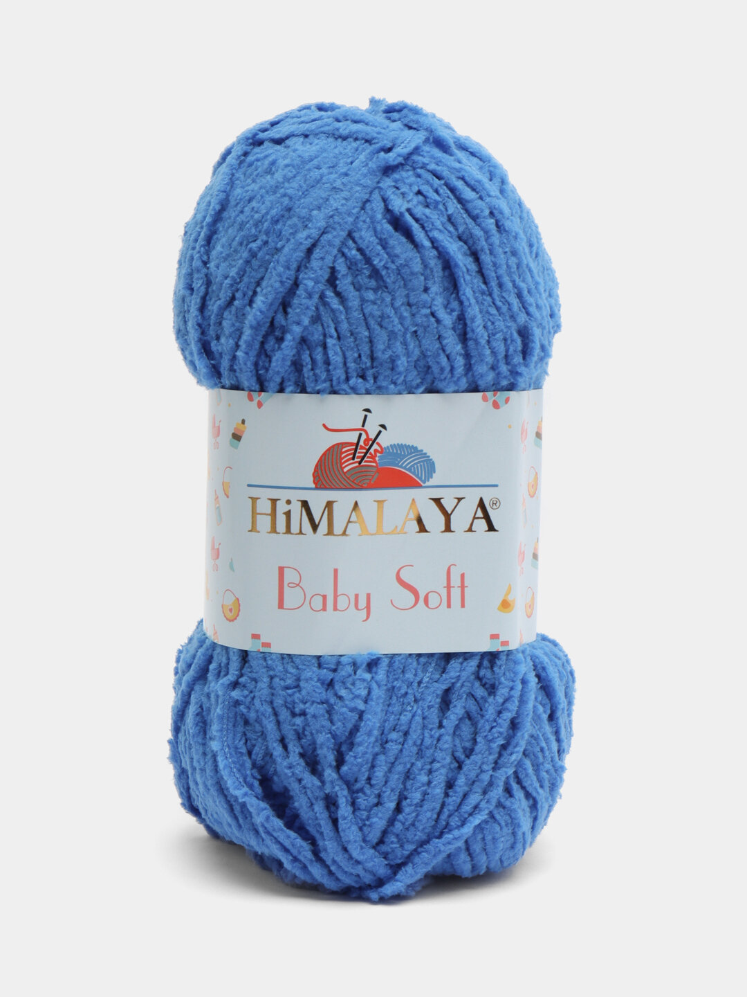 Пряжа плюшевая Himalaya Baby Soft, Цвет Синий