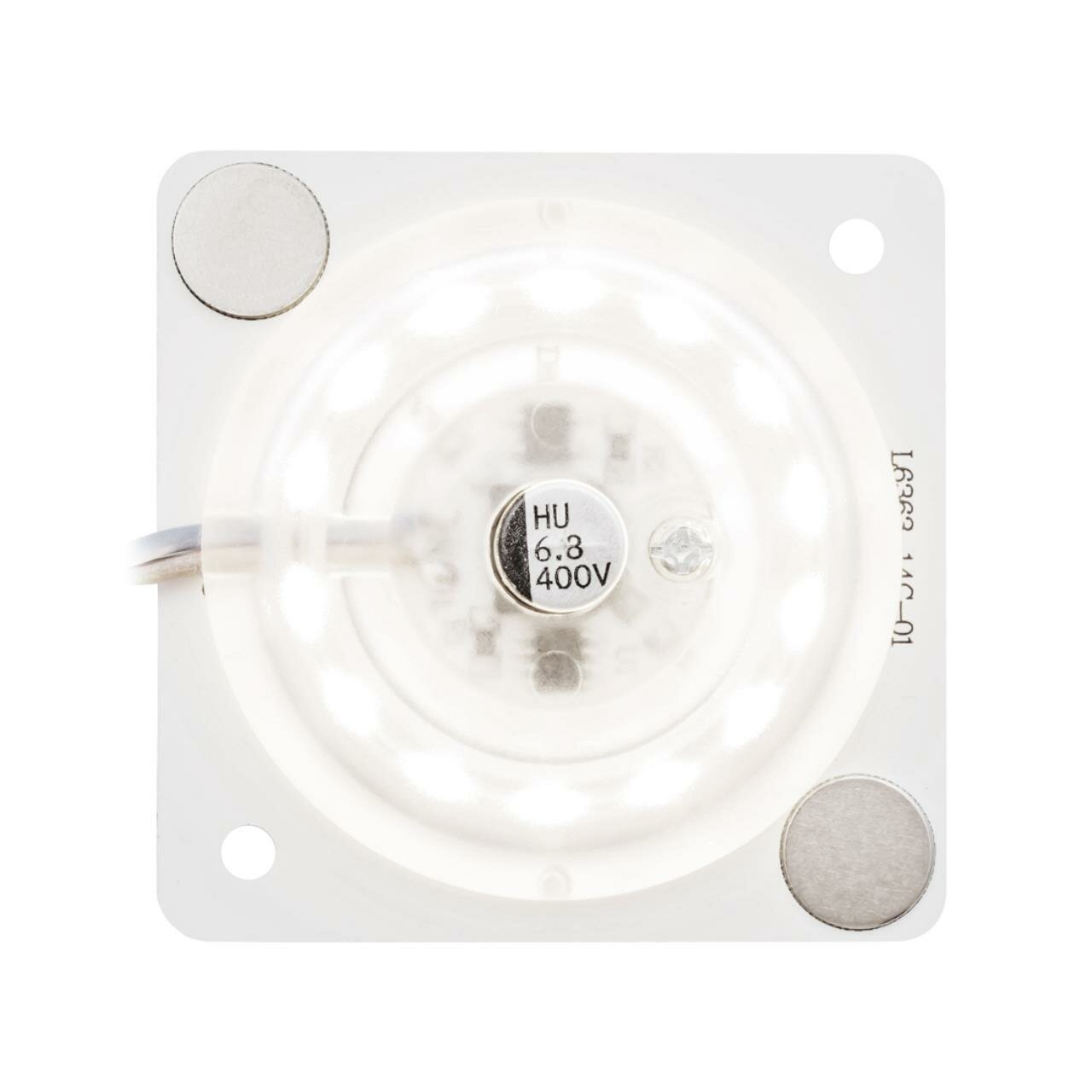 02-13 Плата светодиодная 220В 12Вт smd 2835 IP20 80Лм Вт 4000К 63x63мм прямоугольная с линзой
