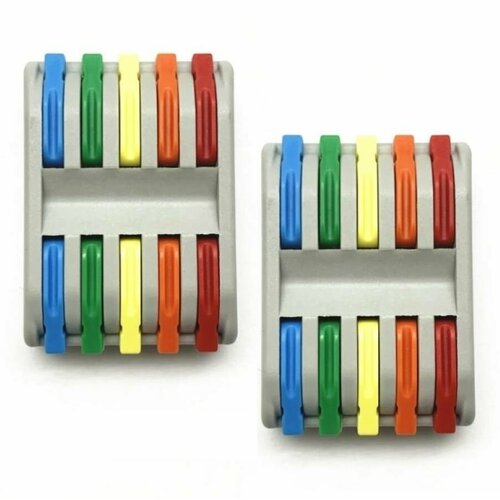 Клемма пружинная быстрозажимная СМК-222/5Р-1/1. (2 шт.)