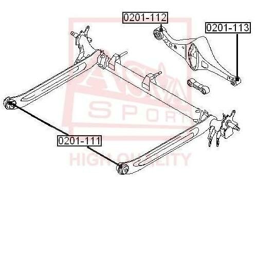 Сайлентблок, рычаг независимой подвески колеса 0201113 asva 1шт