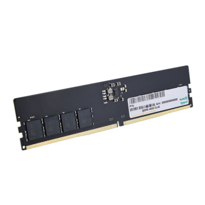 Apacer DDR5 16GB 4800MHz DIMM (PC5-38400) CL40 1.1V (Retail) 2048*8 3 years (AU16GHB48CTBBGH/FL.16G2A. PTH)