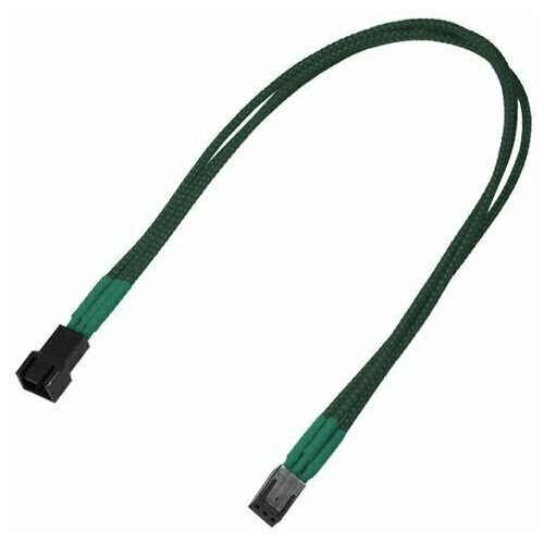 Кабель удлинительный 3-pin - 3-pin, 0.3м, Nanoxia Green (NX3PV3EG)