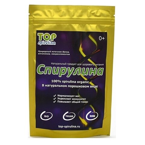 Спирулина, СуперФуды, TOP Spirulina, порошок, 100 г