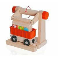 Деревянная железная дорога, магнитная станция с   ...