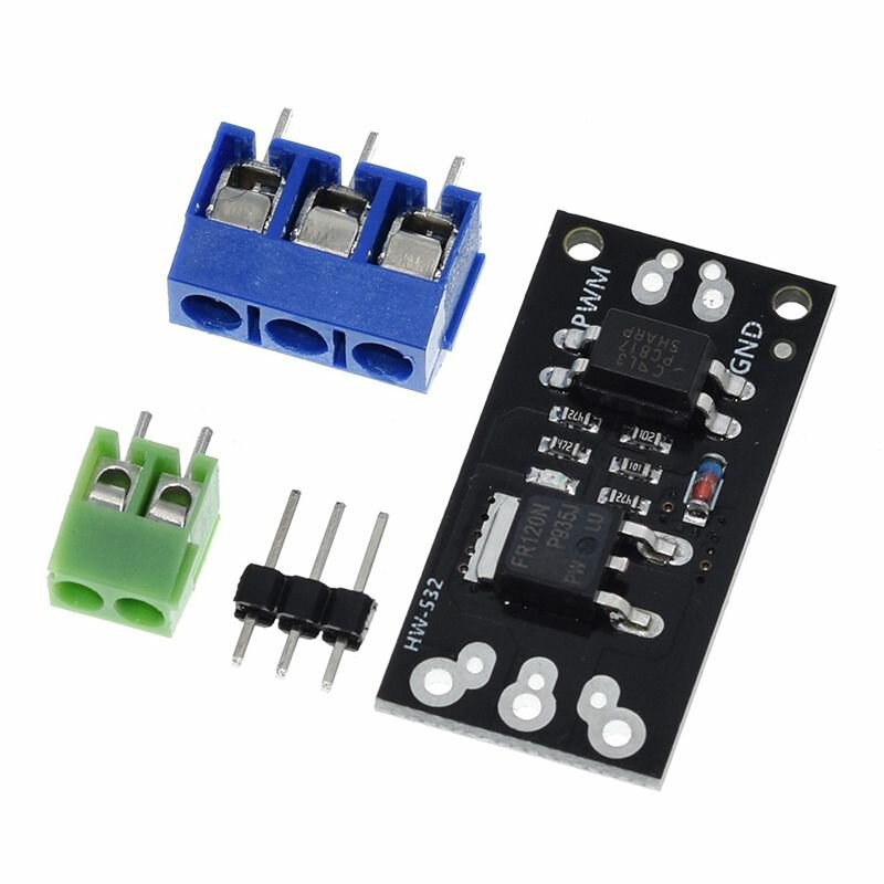 Модуль MOSFET транзистора FR120N (100В, 9.4А) с опторазвязкой