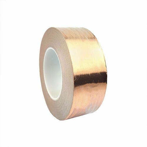 Медный скотч с не токопроводящим клеем 005 х 50 мм рулон 50 м 5865₽
