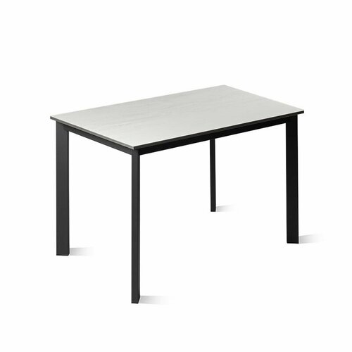 Стол обеденный для кухни сканди, раздвижной, трансформер, Бетон пайн - Черный