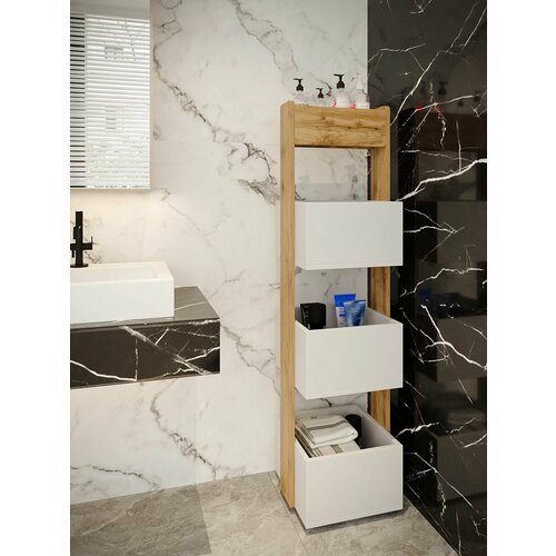 Этажерка деревянная для ванной комнаты 30х25х115 для хранения деревянная для ванной комнаты 5000₽