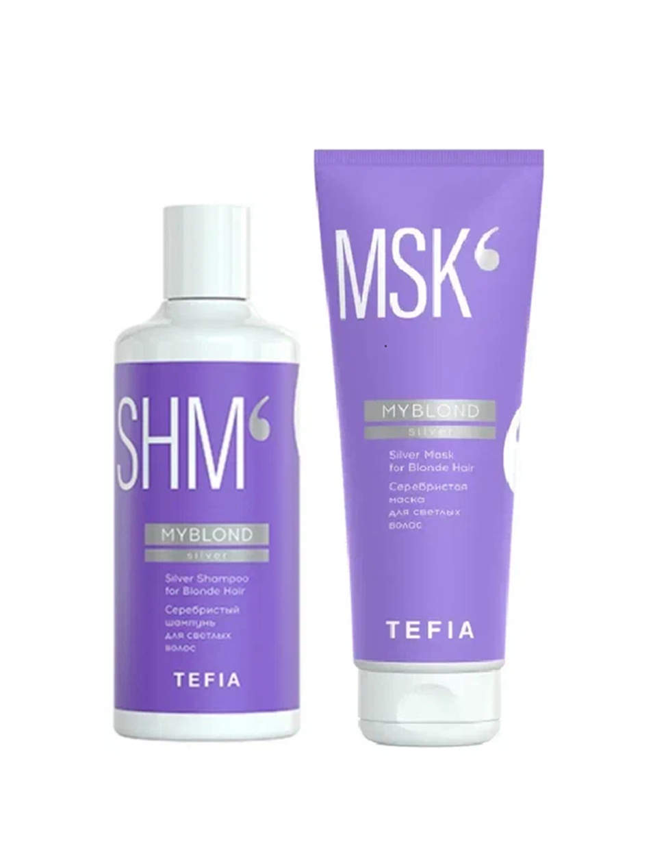 Tefia Набор SHM Myblond Silver Серебристый для светлых волос Шампунь, 300 мл и Маска, 250 мл