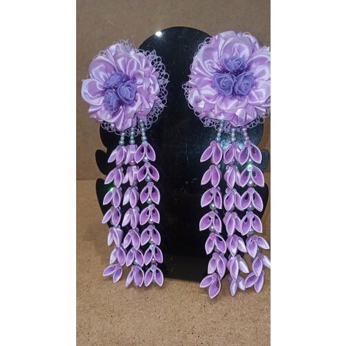 Банты для девочек праздничные с подвесками на резинках