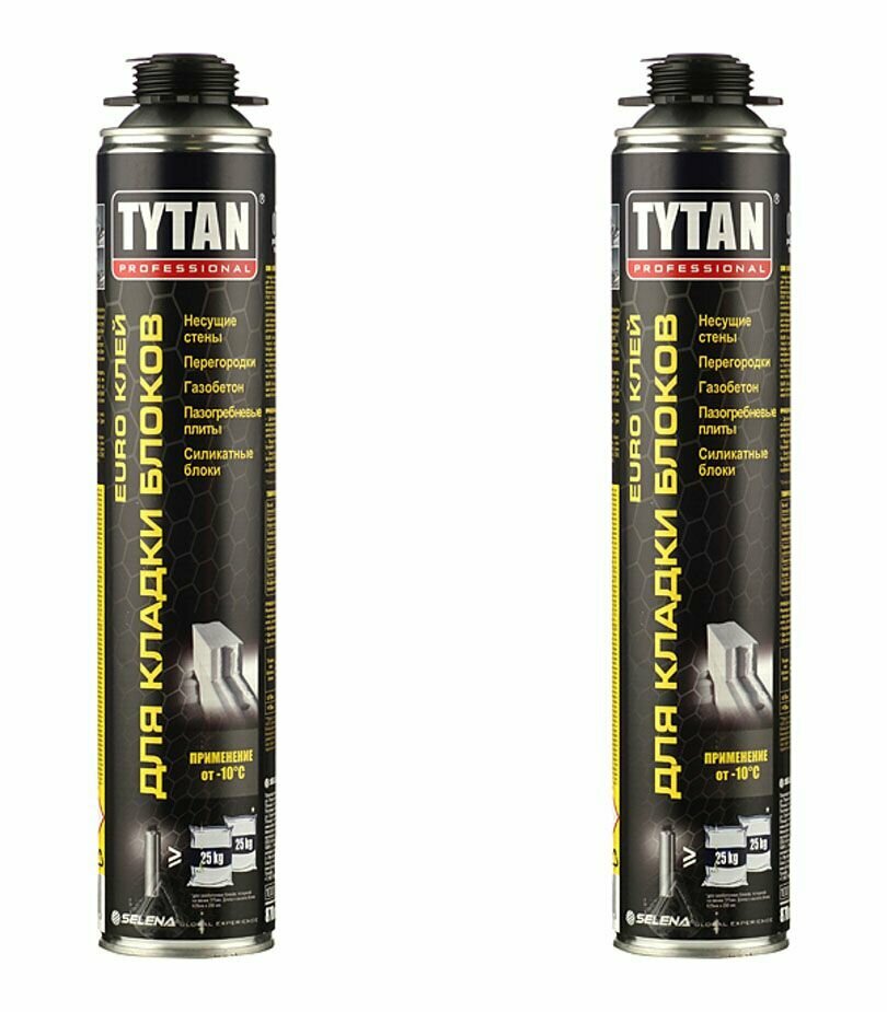 Клей для кладки блоков профессиональный Tytan Professional EURO 870 мл (2 шт.)