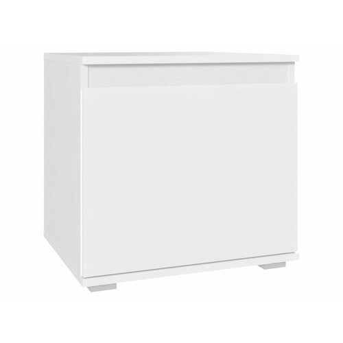 Обувница Спарк банкетка с откидной дверцей с полками 50х40х48 см Белый матовый 4300₽