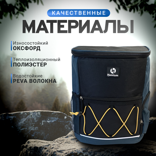 Терморюкзак Homium Bag с изотермическим слоем, цвет синий/черный 18 литров