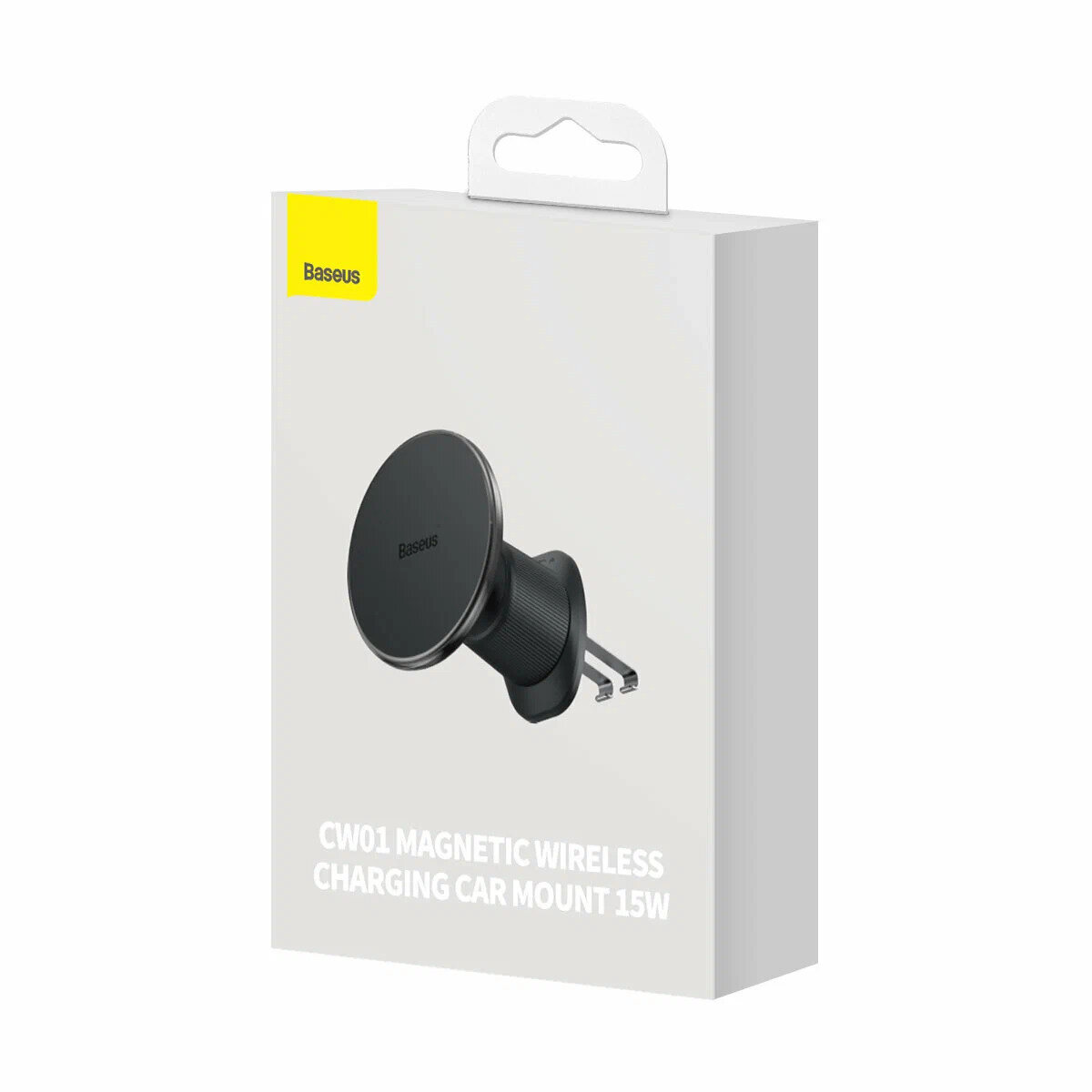Автомобильный держатель Baseus CW01 с беспроводной зарядкой, Magnetic Wireless Charging Car Mount, 15W, черный — фото 1