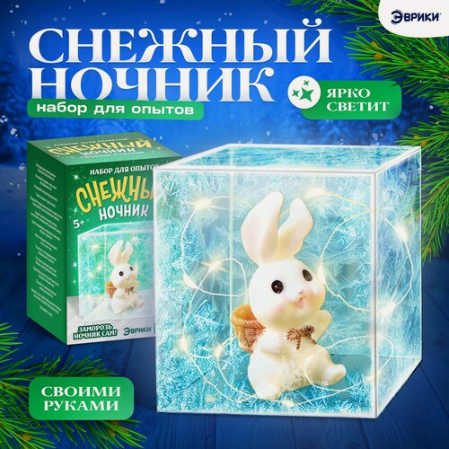 Изображение товара Набор для опытов «Снежный ночник: Кролик», своими руками, Эврики