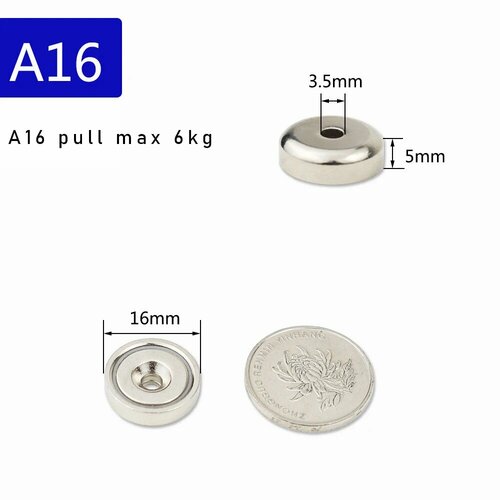 XMSJ Super Strong Neodymium Magnet, A16 pull max 6kg
