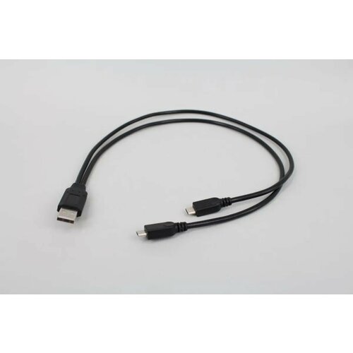 USB кабель 2 в 1 для зарядки и передачи данных Micro USB, Черный, 0,3 м