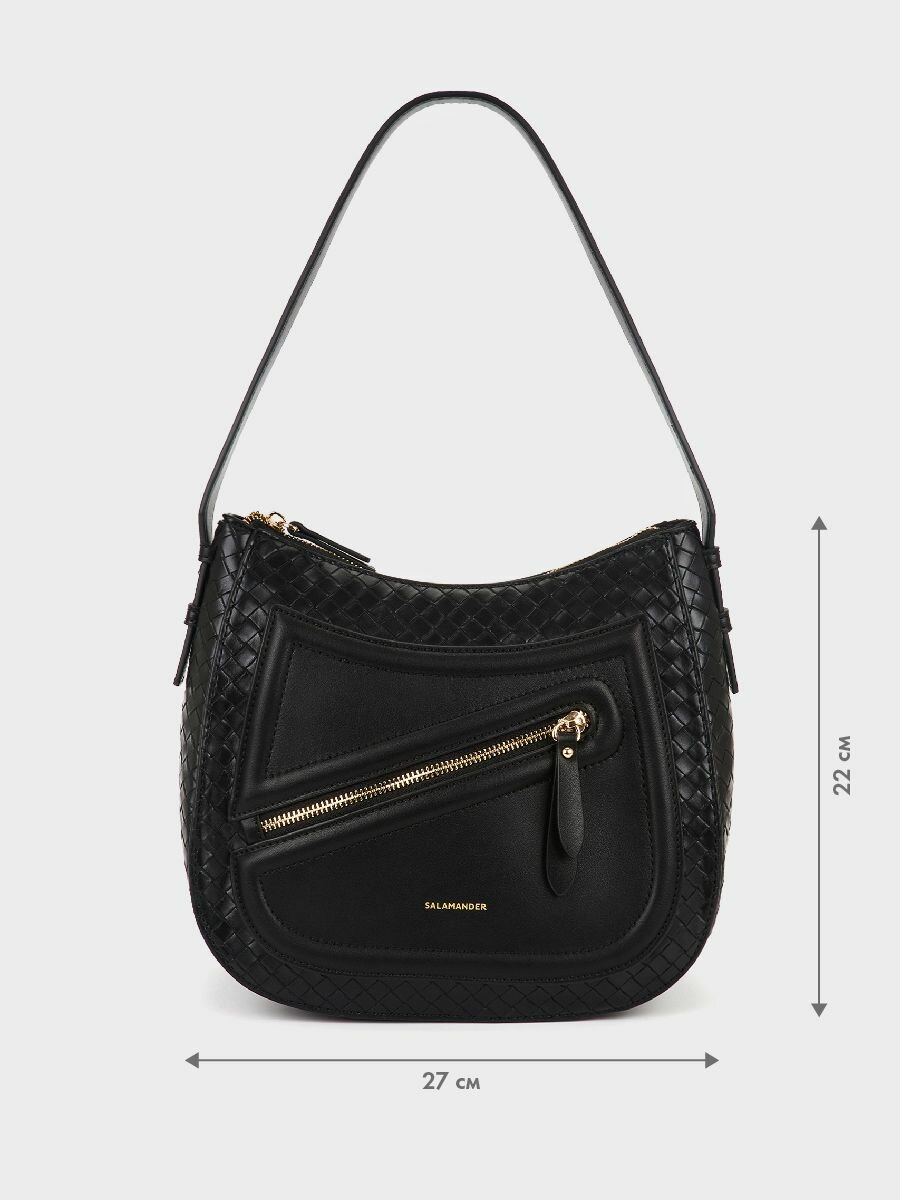 Сумка хобо Salamander, черный — фото 1