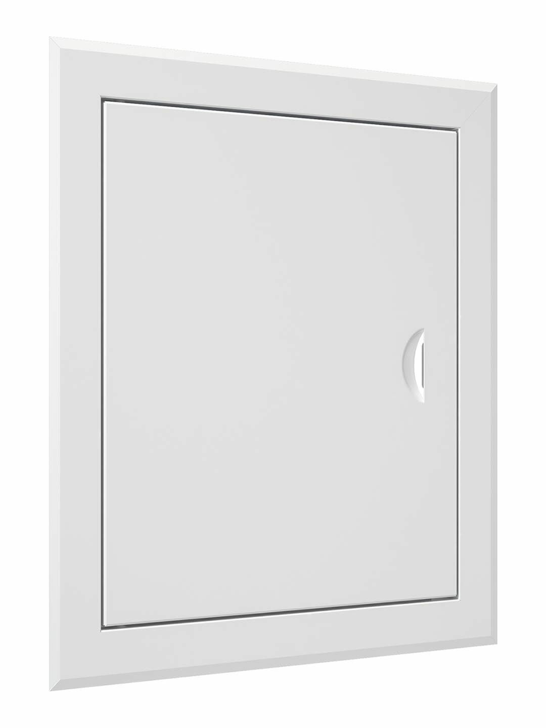 Ревизионный люк дверца с магнитным замком и ручкой Evecs ЛТ2530М  белый  310 х 360 мм  с фланцем 250 х 300 мм