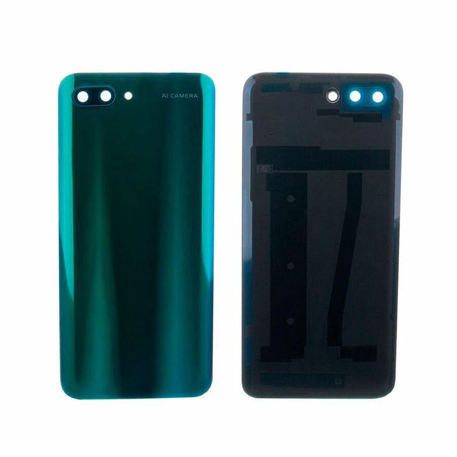 Задняя крышка для Huawei Honor 10 (COL-L29) со стеклом камеры <зеленый> (OEM) — фото 1