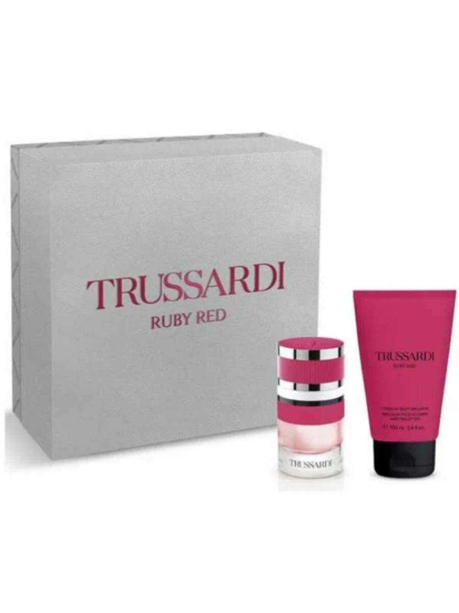 Парфюмерный набор Женский: Trussardi Ruby Red: парфюмерная вода 60мл, эмульсия для тела 125мл