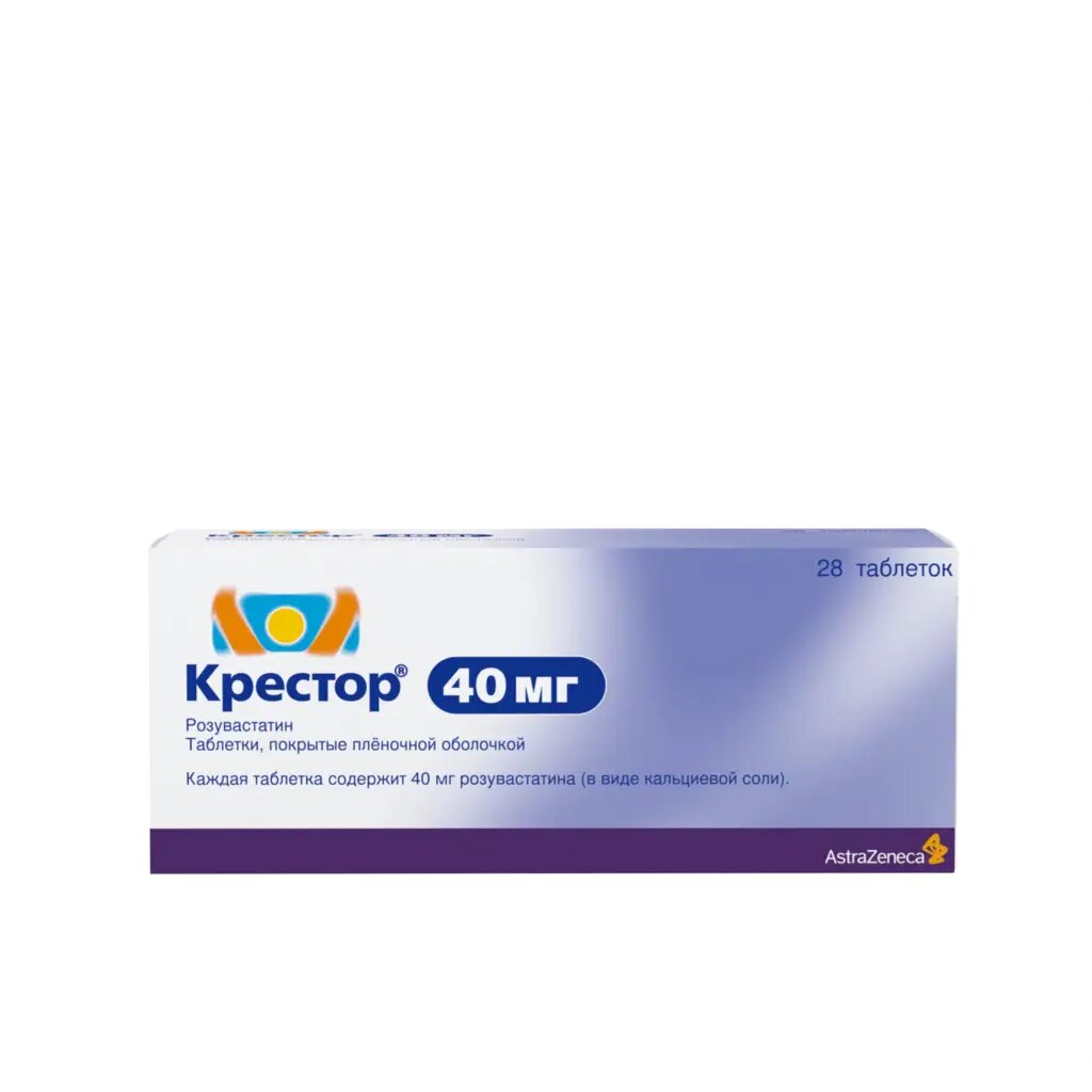 Крестор таблетки покрыт. плен. об. 40 мг 28 шт