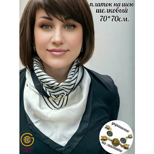 фото Платок golden gala модная коллекция для женщин,70х70 см, pale green