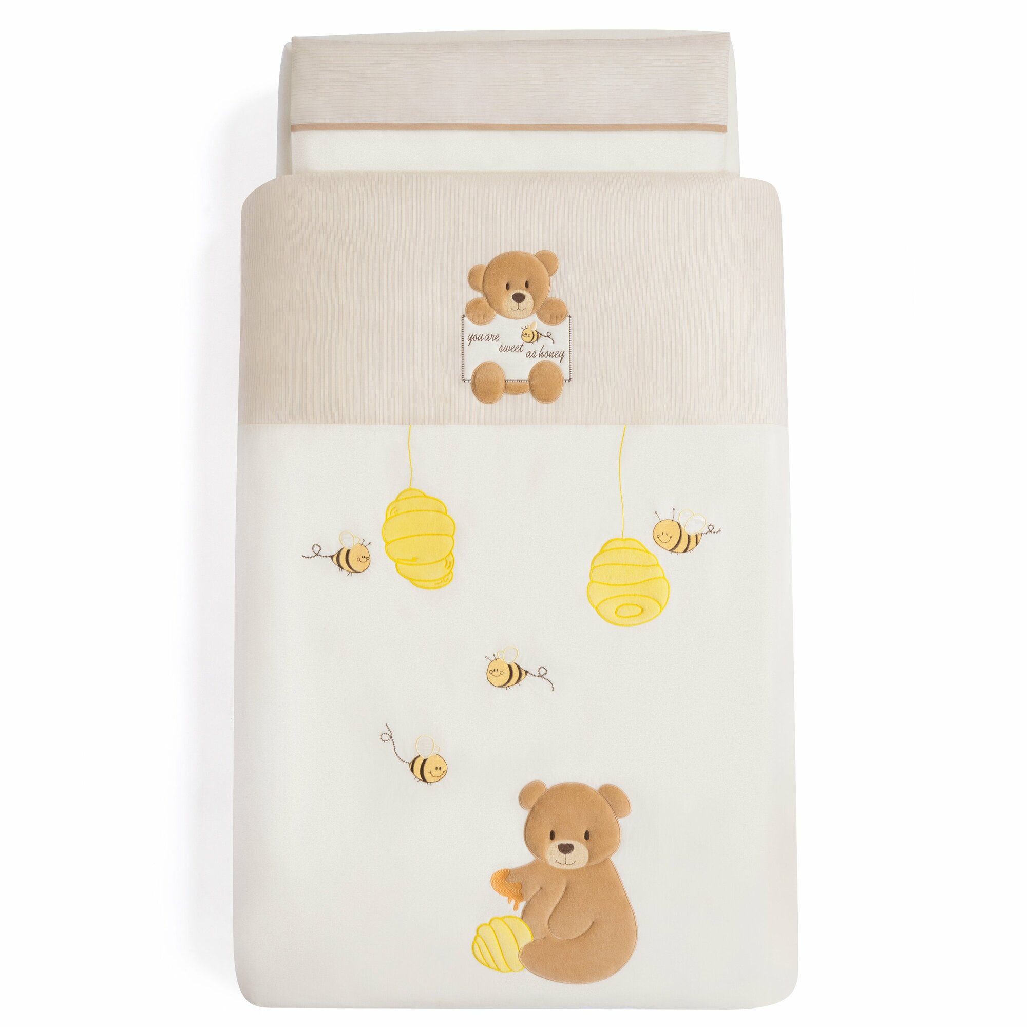 Комплект постельного белья Kidboo "Honey Bear", 4 предмета, лен
