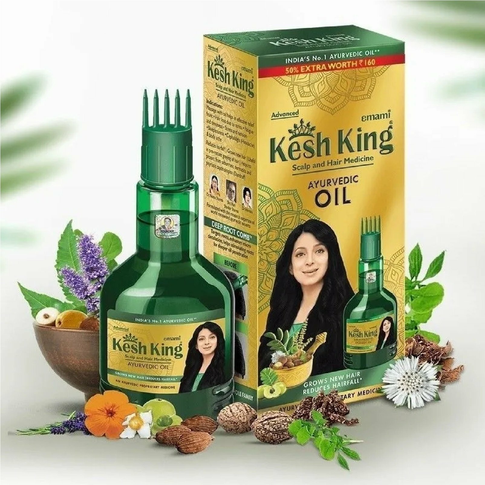 Масло для волос от выпадения Kesh King, для роста, питания, 100 мл — фото 1